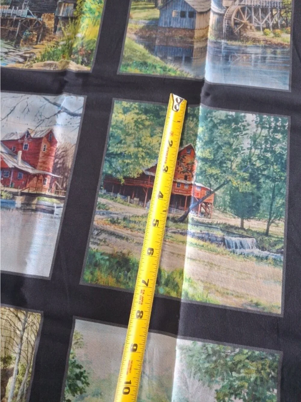 Old Mill Stream Country Fabric Buildings Cotton 23000 Elizabeth Studio 24